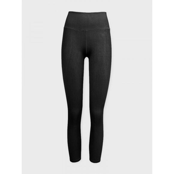 NWT Good American Wide Rib Shine Clean Seamless Compression Leggings Size 1/2 - Picture 1 of 10